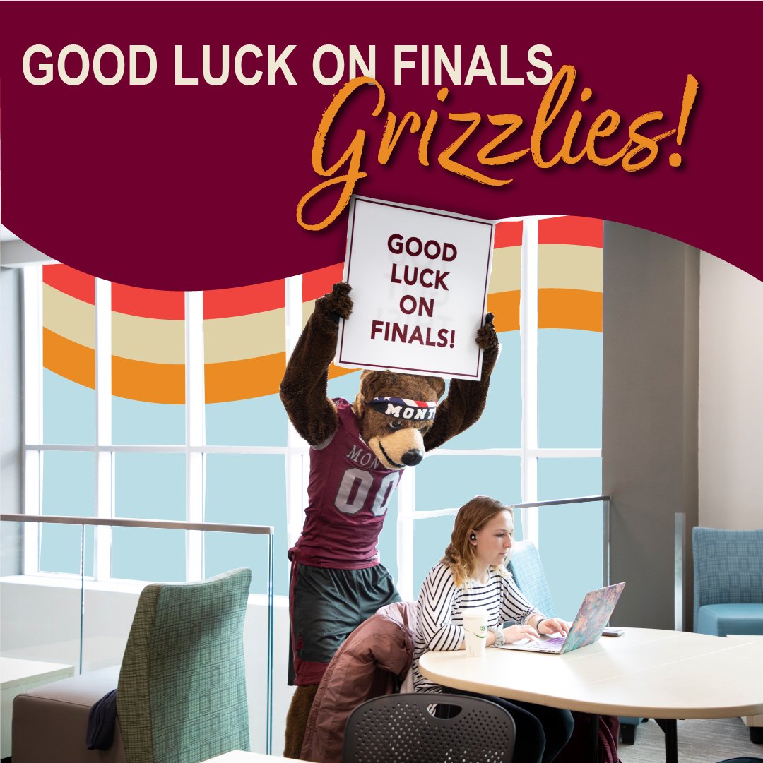 Finals week is here, grizzlies! As you dive into study sessions and prep for exams, remember: you're prepared, you're capable, and you've got this!

ELCS is sending out good luck to all of you! Make sure to stay hydrated, take meaningful breaks, and keep a positive mindset.