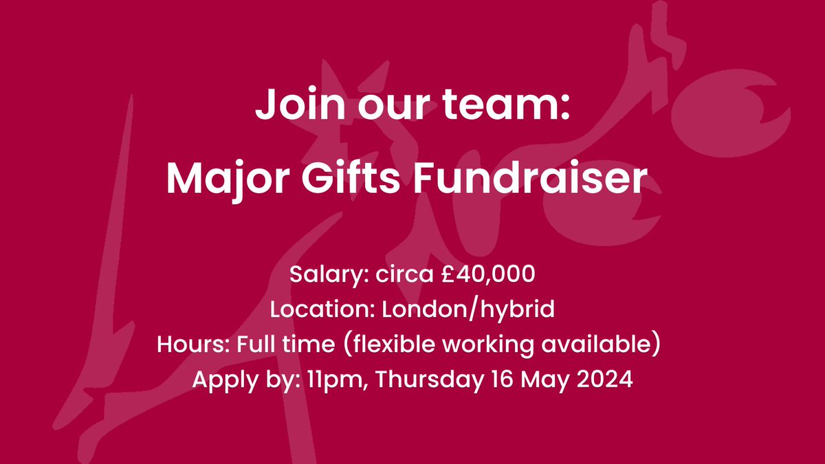 Two weeks left to apply to be our Major Gifts Fundraiser! 

We’re looking for someone motivated and creative who’s keen to help build a fairer justice system within everyone’s reach. 

Please share. More info here: justice.org.uk/about-us/vacan… #fundraisingjobs #charityjobs