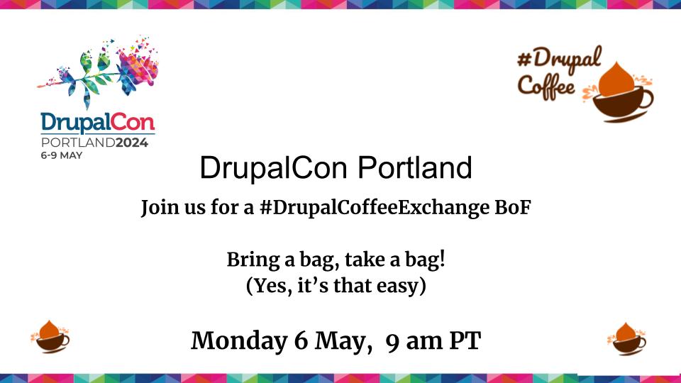 Drupal Coffee Exchange tweet media