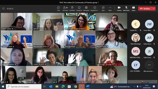 tascprojecteu's tweet photo. This week the EU Community of Practice groups also started to meet at international level. Teachers and students from different participating countries connected with each other and exchanged experiences/knowledge regarding 'sustainable communication #EUTASC https://t.co/VTJpTwiBvn