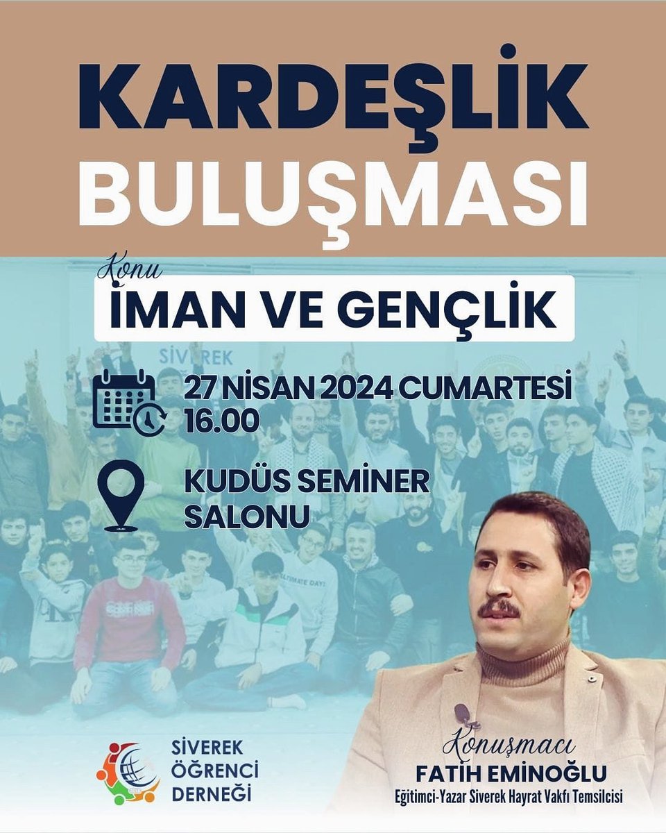 Fatihculaz's tweet photo. #Değerli #Gençlerin yetişmesine #önem veriniz çünkü bu yolda en küçük #ihmal Bir #ülkenin ve #milletin yapısını ve #geleceğini yok eder.
Bütün kardeşlerimiz davetlidir..
@dkvsiverek https://t.co/RBg4LAQpYu