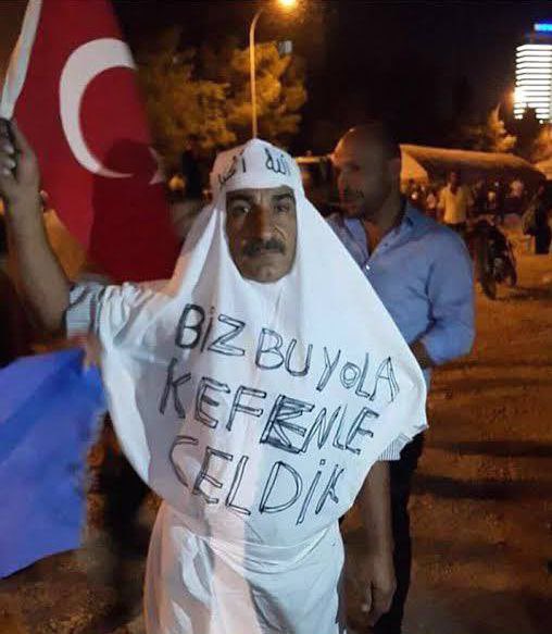 AKP’li Cumhurbaşkanı Erdoğan: 'Biz bu yola kefenimizi giyerek çıktık.'