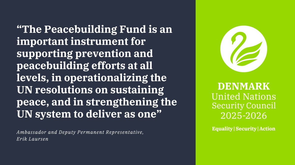 Yesterday the @UNPeacebuilding Commission discussed the impact of the projects through the Peacebuilding Fund and future directions 🕊️🇺🇳 Read full🇩🇰 statement here➡️ fnnewyork.um.dk/en/statements/…