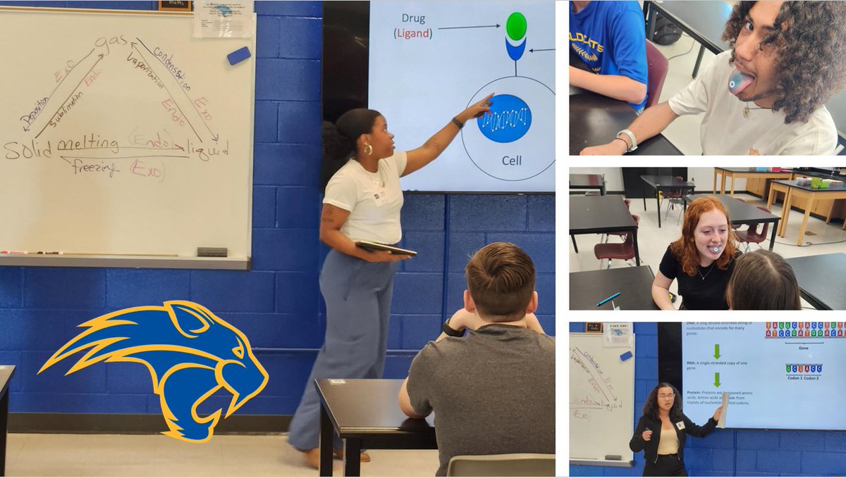 Thanks to the guest speakers from @UNC for visiting RHS and presenting a module on Pharmacogenomics to Mrs. Metts' Biology students and to Mrs. Allgood's APES students.  Interesting information about a relatively new field of science!
#RHS_YesYesYes💙💛