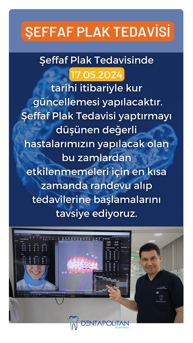 Şeffaf Plak Tedavisi yaptırmayı düşünen hastalarımıza duyurudur!

#şeffafplak #invisalign #ortodontiktedavi #ortodontiuzmanı #profdrmehmetoguzoztoprak #dentaltreatment #dentalhospital