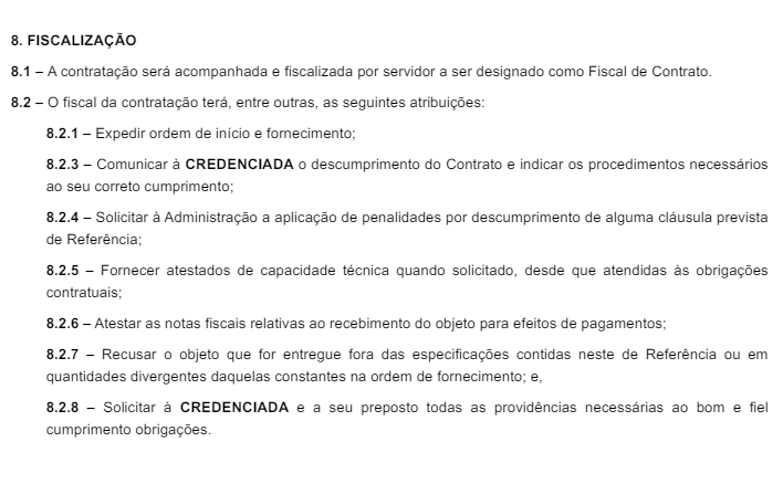 As obrigações do Fiscal do Contrato da Pousada Garoa, Porto Alegre, onde 10 pessoas morreram queimadas, além das feridas gravemente.(SEI/PMPA - 21699325 - Contrato Registrado SECON).