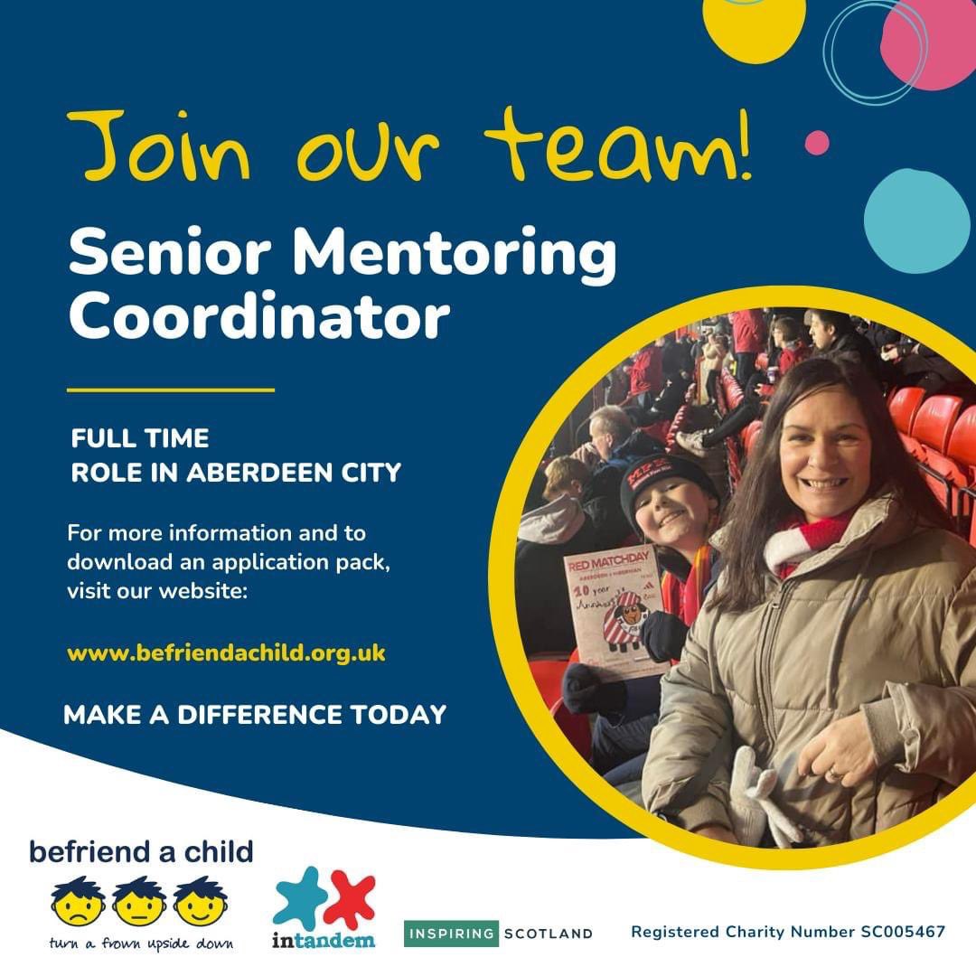 📣 JOIN OUR TEAM! 📣 We are recruiting for a Senior Mentoring Coordinator! 🥳 For more information and to apply, head over to our website - befriendachild.org.uk/senior-mentori…