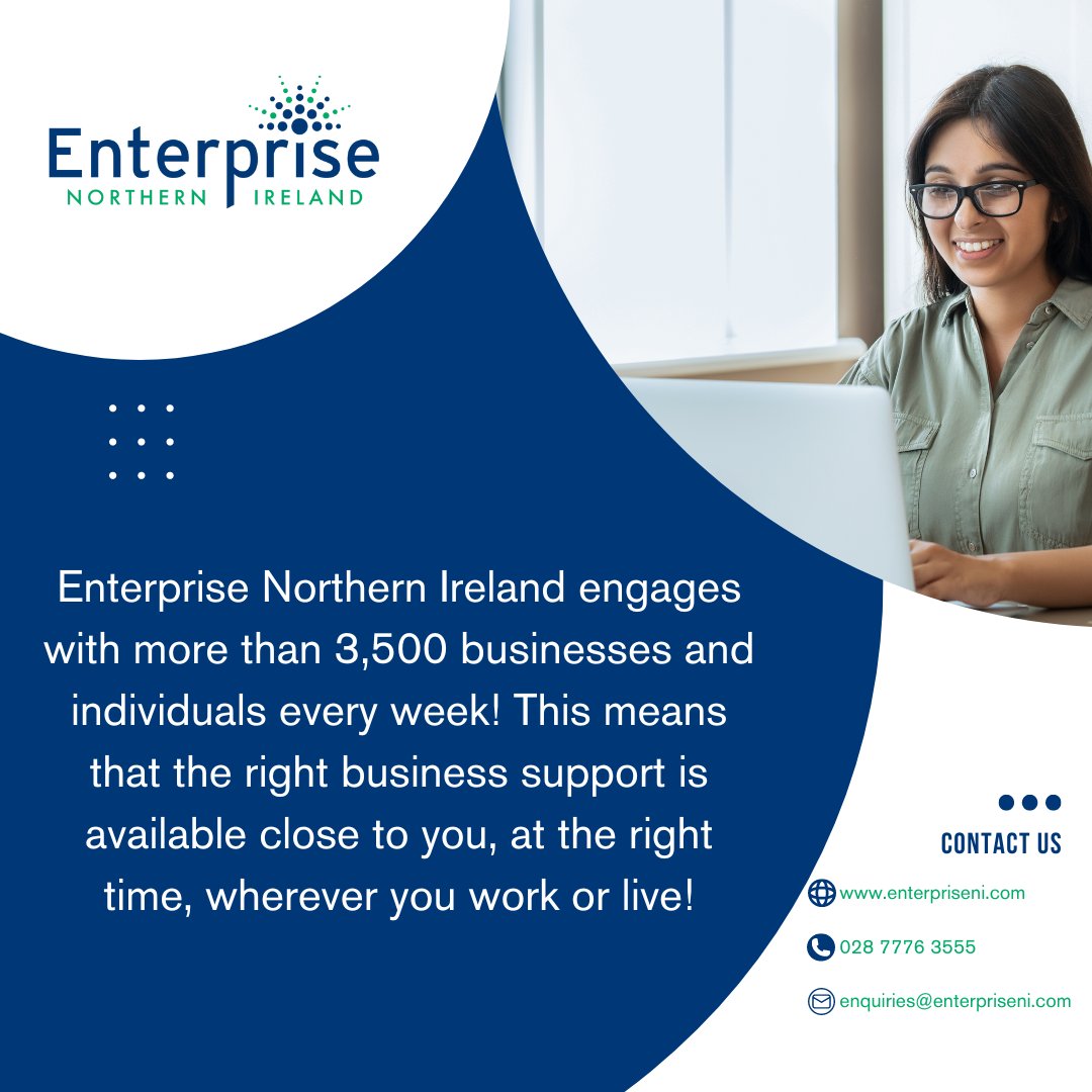 Get the right support at the right time for your business. Reach out to a member of the Enterprise Northern Ireland team now at enterpriseni.com 🤝