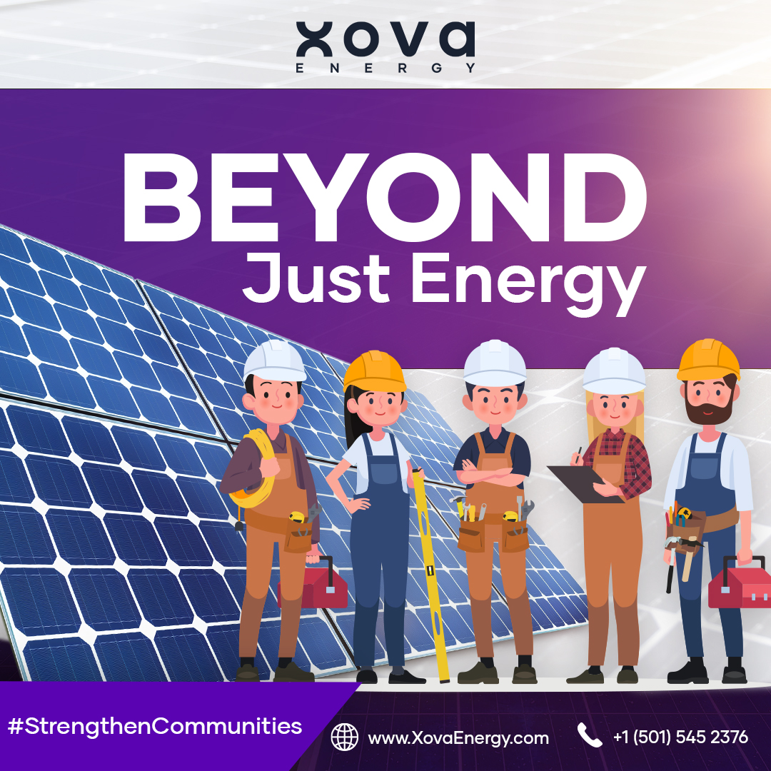 It’s not just about powering homes, solar energy strengthens communities by creating jobs, reducing utility costs, and promoting sustainable local development. 
xovaenergy.com

#MorePower #XovaEnergy #energyrevolution #SustainableLiving #EcoFriendly #strengthcommunities