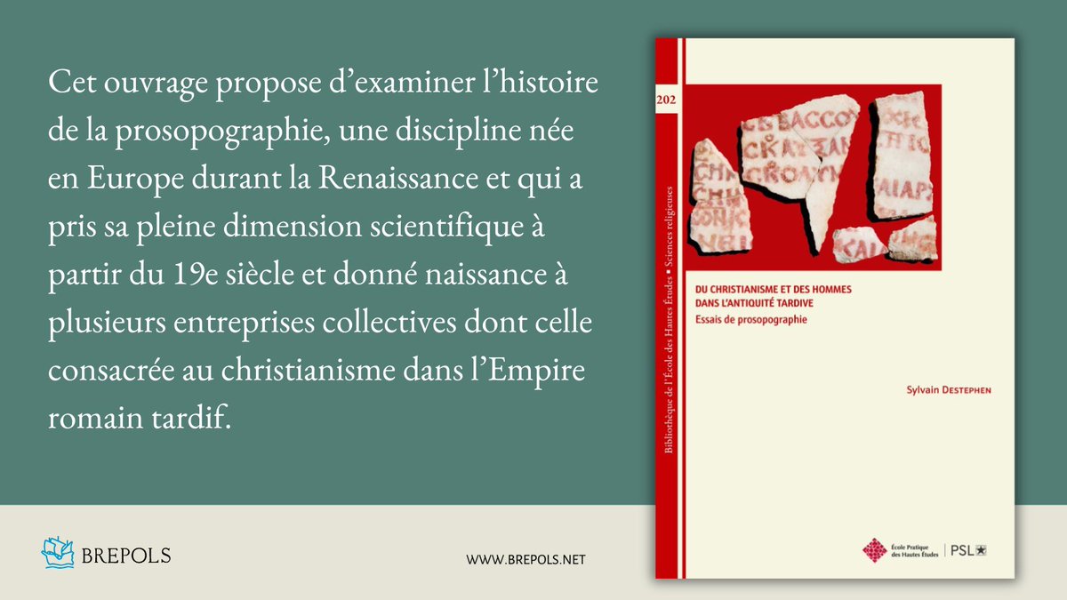 Du #Christianisme et des hommes dans l’#AntiquitéTardive. Essais de #prosopographie Par Sylvain Destephen Info: bit.ly/3WkS7ZN #Religion #Prosopography #Classics #ClassicsTwitter