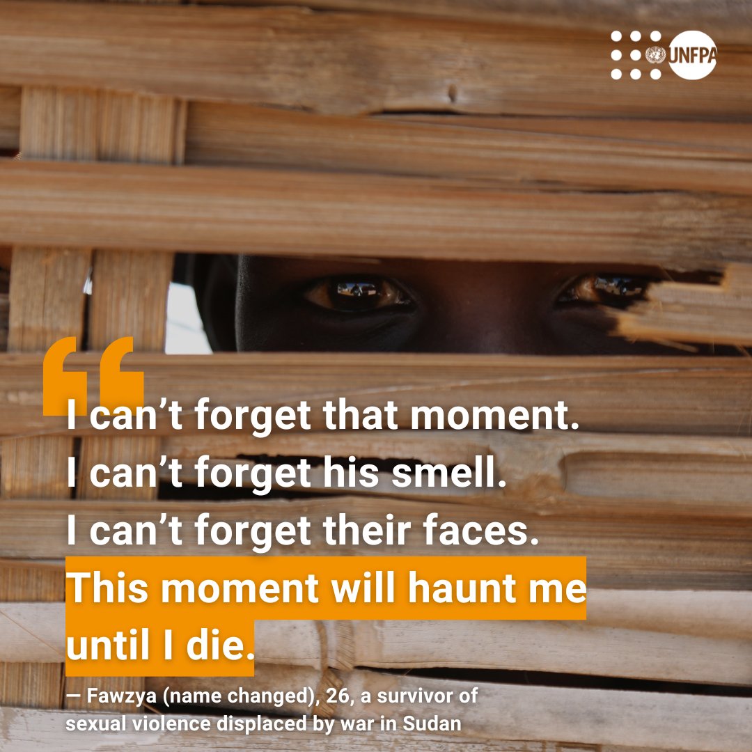 ⚠️ Perpetrators of sexual violence are acting with impunity in #Sudan. A lack of protection services and justice is increasing women’s trauma. Join the call for peace from @UNFPA—the @UN sexual and reproductive health agency: unf.pa/sva #KeepEyesOnSudan