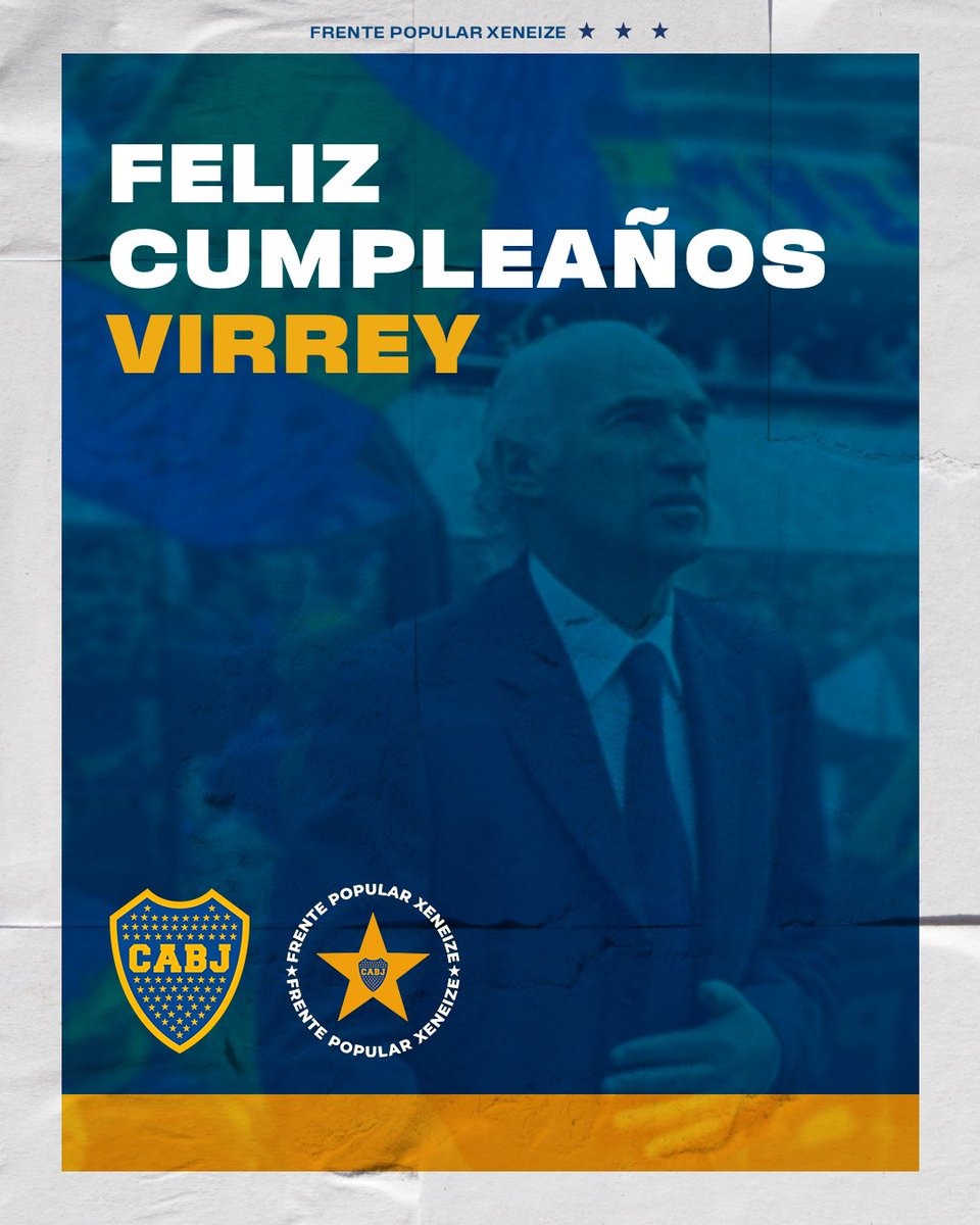 🎂 Hoy cumple años el Virrey, ganador y campeón de todo, 𝙞𝙣𝙘𝙤𝙢𝙥𝙖𝙧𝙖𝙗𝙡𝙚…

¡Feliz cumpleaños, Carlitos Bianchi! Gracias por llevar a Boca Juniors a lo más alto, te vamos a agradecer toda la vida. 🙌

#BocaJuniors #Boca #CABJ #DaleBoca #Bombonera #FPX #CarlosBianchi