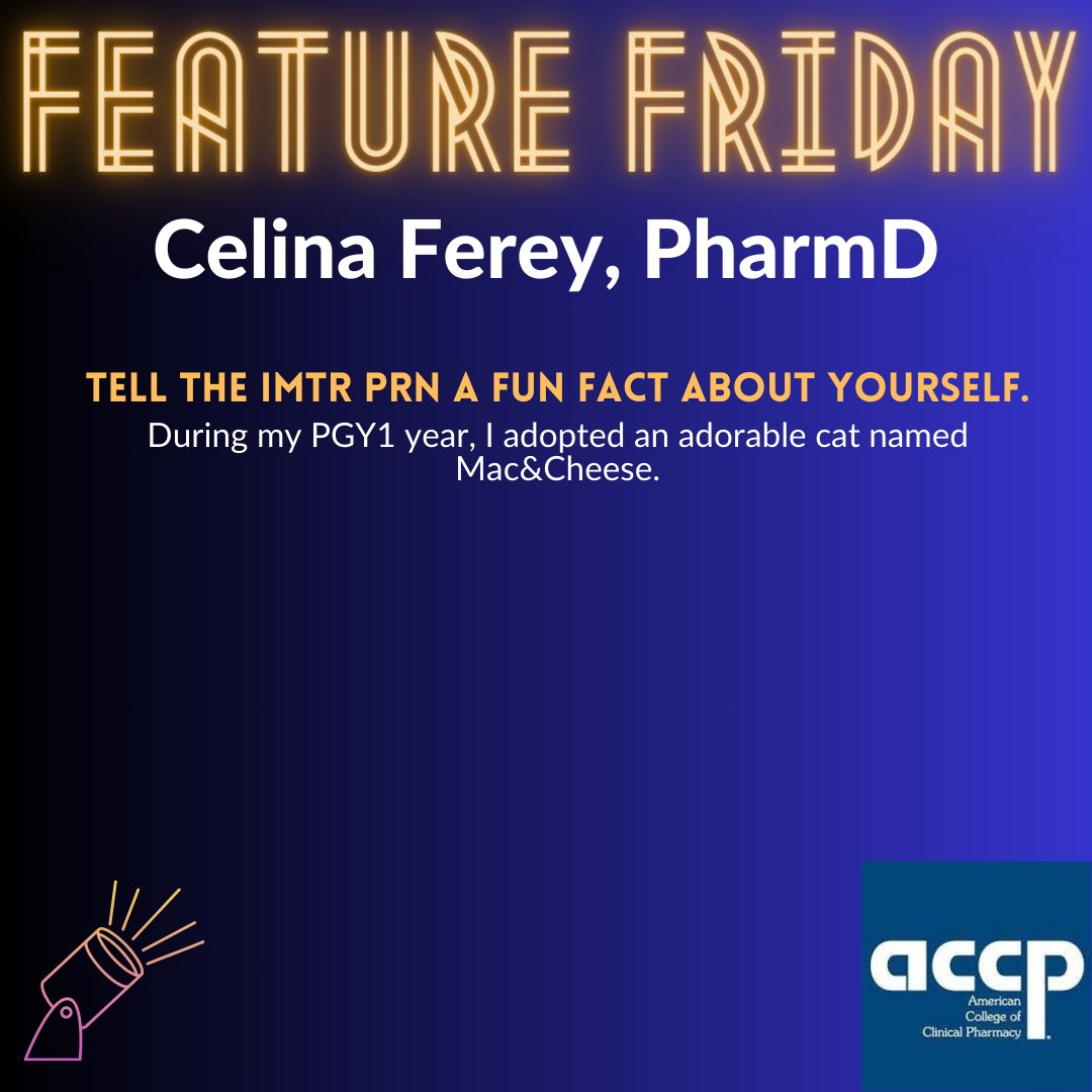 #featurefriday🔦✨ Celina Ferey is a PGY2 SOT resident at University of Maryland Medical Center. Check out her literature review on “Glucagon-like Peptide 1 Receptor Agonists and Cardiovascular Outcomes in Solid Organ Transplant Recipients with Diabetes Mellitus.”