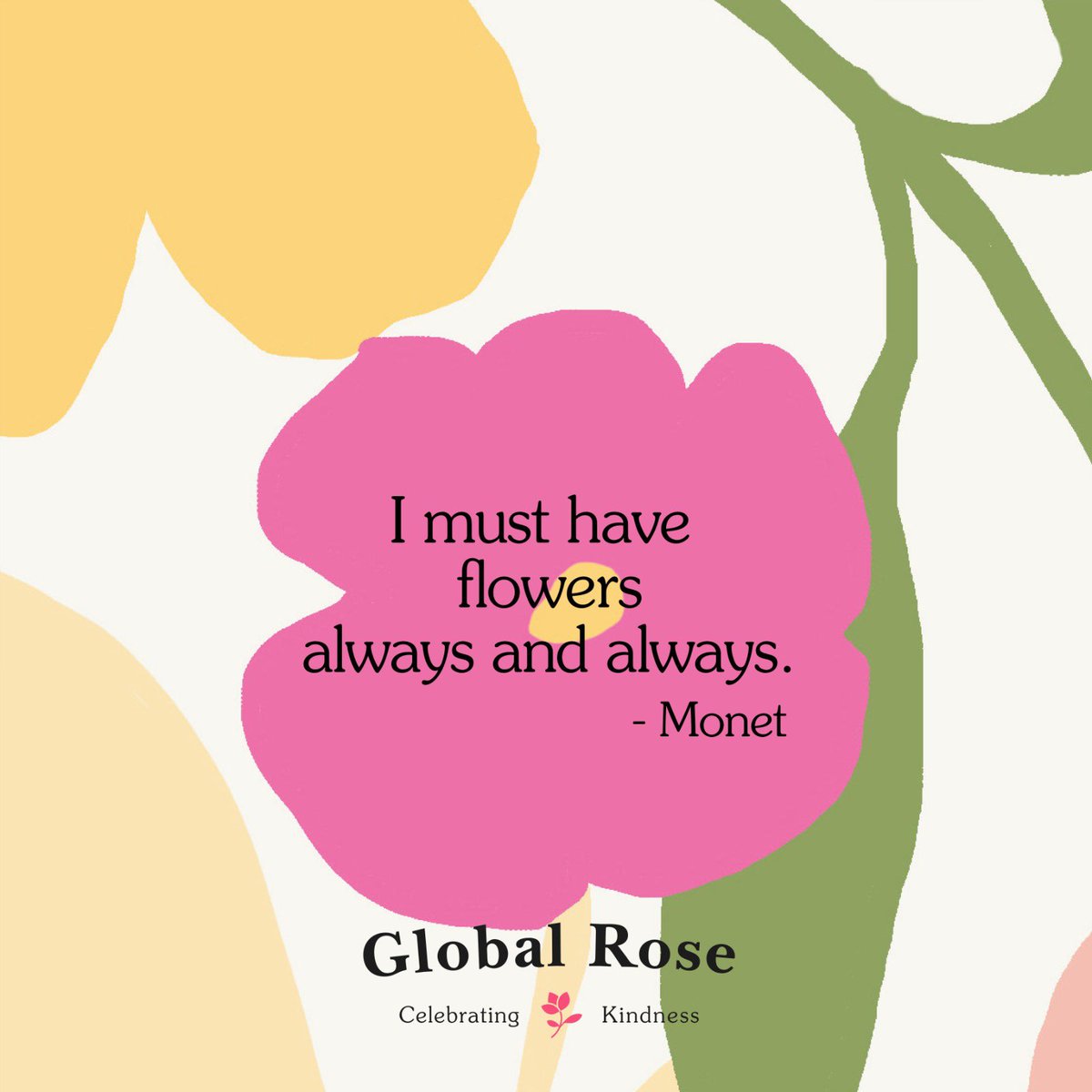 A quote from one of our favorite artists which we couldn't agree more with. What about you? ​ ⭐️💞​ •​ #flowers #freshflowers #onlineflowers #art #flowerlover #quote