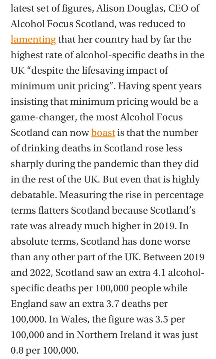 The number of people in Scotland whose death was caused by alcohol has risen again to the highest level in 14 years. #MUPSavesLives #65pMUP??? #Taxonthepoor #Stopthedeaths #modelling #YouKeepTalkingWeKeepDying #OorBill thecritic.co.uk/how-bad-is-the…