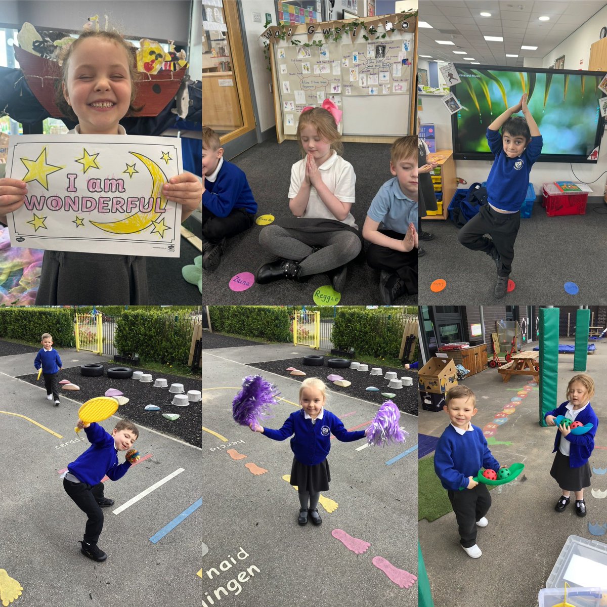We have ended a fantastic week in Dosbarth Glas by reflecting on our qualities, meditating, yoga and using our wellbeing box in the sunshine! ☀️🧘🏻‍♀️🍃 #teamgwenfro #healthyconfidentindividuals #bekindtoyourmind