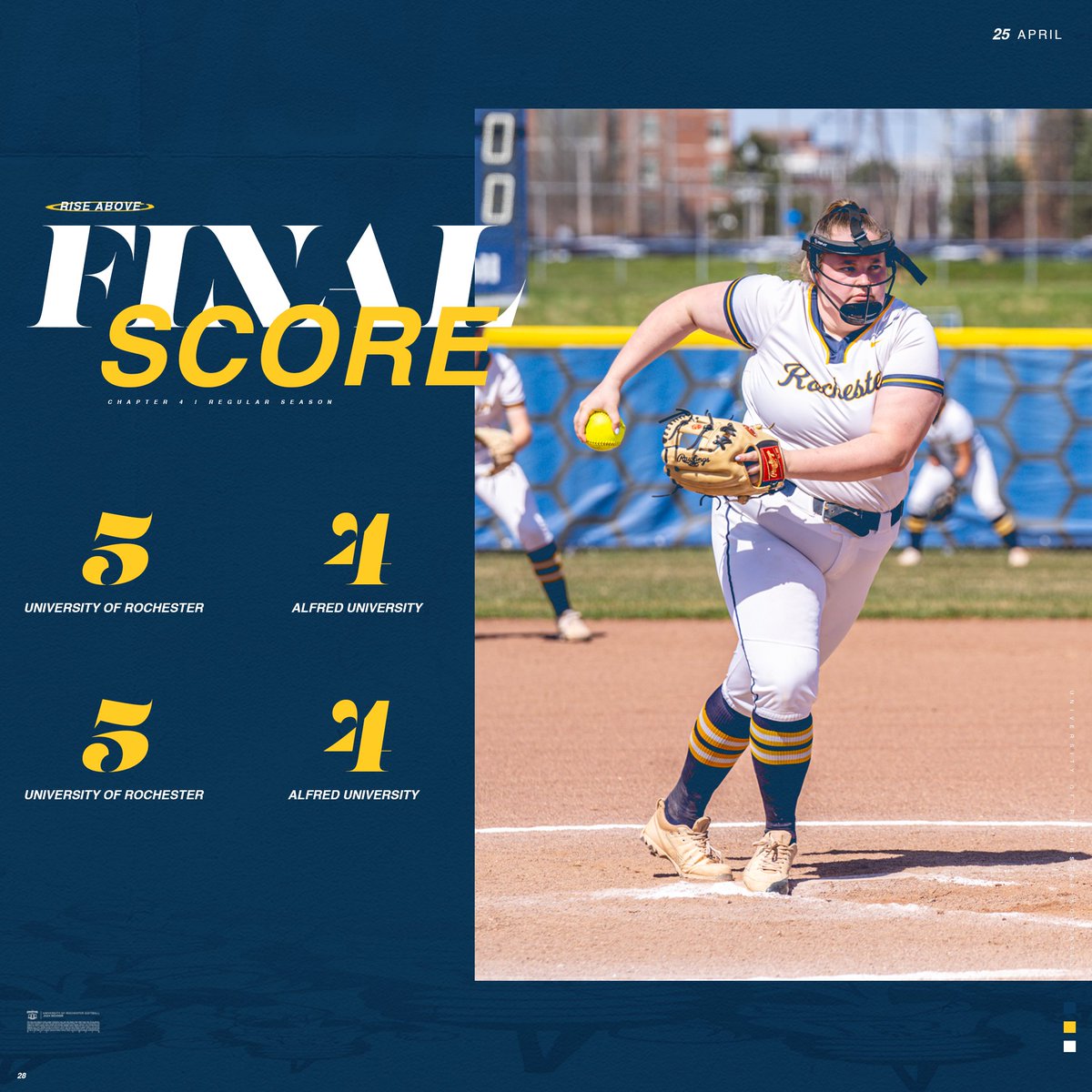 Non-Conference Sweep Secured 🔒

The 'Jackets won a pair of back-to-back 5-4 games Thursday afternoon, defeating Alfred University in two on the road! 

#team27 #ursb