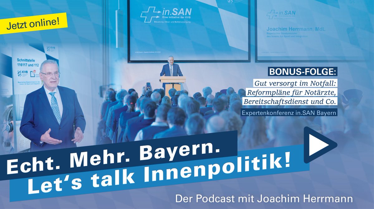 Neue Podcast-Folge online 🎙️🆕

In unserer Sonderfolge geht es um das Thema „Gut versorgt im Notfall: Reformpläne für Notärzte, Bereitschaftsdienst & Co.“.

Häufig sind es leichtere Beschwerdebilder, die die Notaufnahmen zusätzlich belasten!

🎧 Reinhören: t1p.de/bd6n9