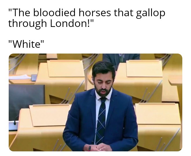 Humza Yousaf is on one again. 😂