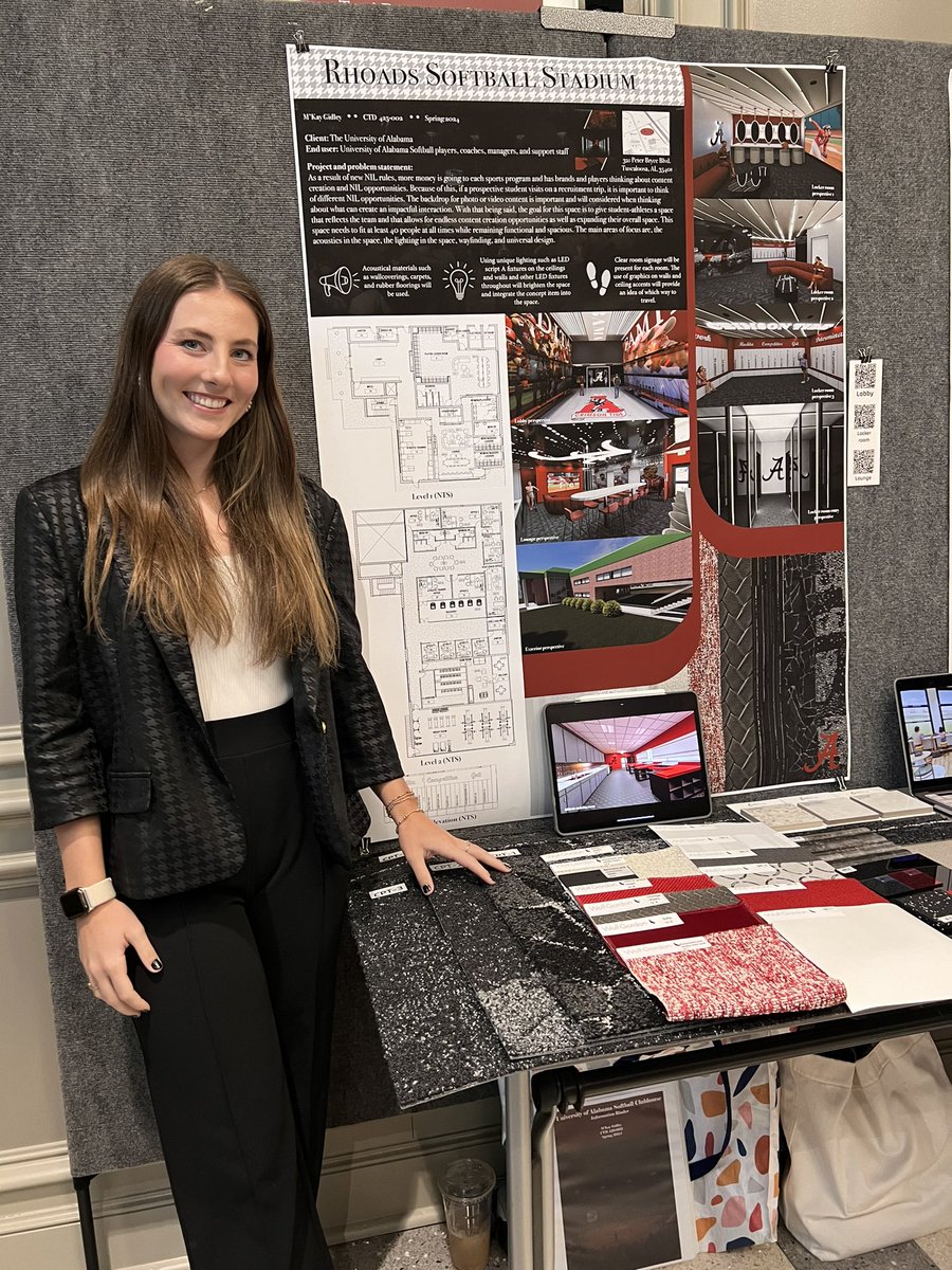 Senior interior design student @mkay_gidley presenting her final project… upgrades to facility with an added second story! She crushed it! Absolutely beautiful details 😍 Davis Architecture you got a good one coming this summer!