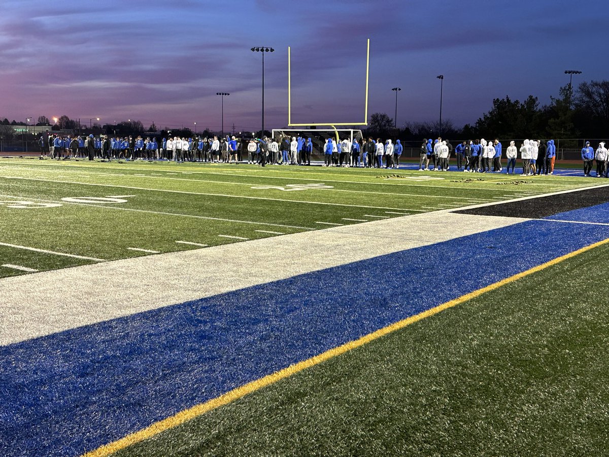 Talk about culture, here it is at @LWEastFootball Over 100 kids out in the morning at 5:30 AM competing and getting better. Very impressive. Great to see coach Zvonar and coach Pallisard who were my high school coaches and got me my start in coaching.