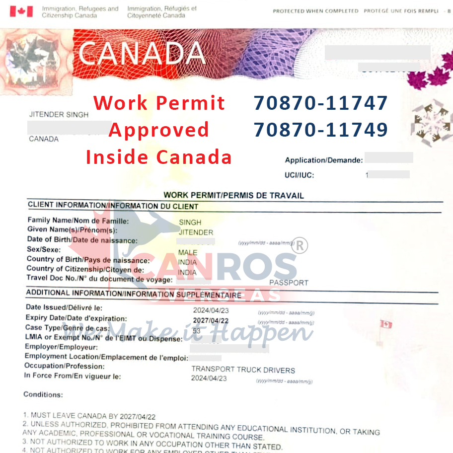 Unlock your career opportunities in #canada! 🇨🇦 #WorkInCanada #WorkPermit #CareerGoals

For Free Profile Assessment and Consultation Call Now:

70870-11747, 70870-11749

Approved by Punjab Govt. | License No. 395/I.C.

Fees After VISA Approval!!