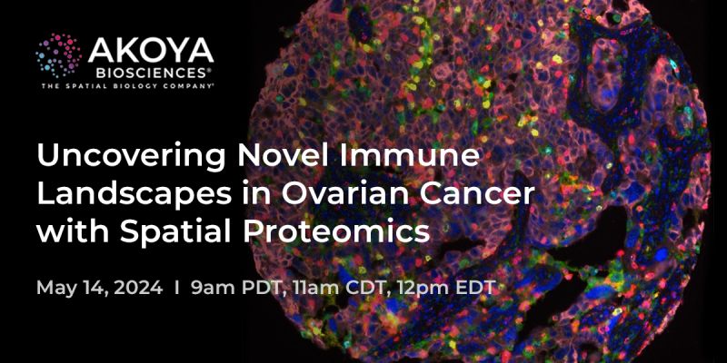 We are breaking new ground in #ovariancancer research. 🔬 Join our webinar on May 14 to learn how researchers from @DalhousieU turned to #spatialproteomics to understand how the immune system interacts with high-grade serous ovarian carcinoma (#HGSOC). The insights gained bring