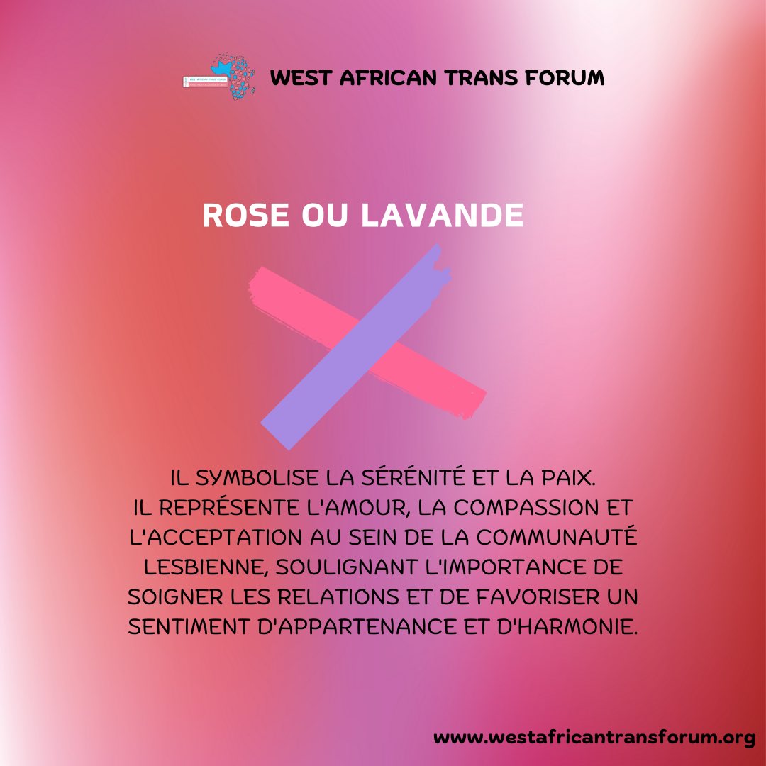 QUE SIGNIFIENT LES COULEURS DU DRAPEAU LESBIEN?
Le drapeau lesbien est composÈ d'une sÈrie de couleurs dont la signification est souvent interprÈtÈe de maniËre subjective, mais qui reprÈsentent gÈnÈralement:
#LVW2024 #Lesbian#TransgenderLesbianWomen #LBQT