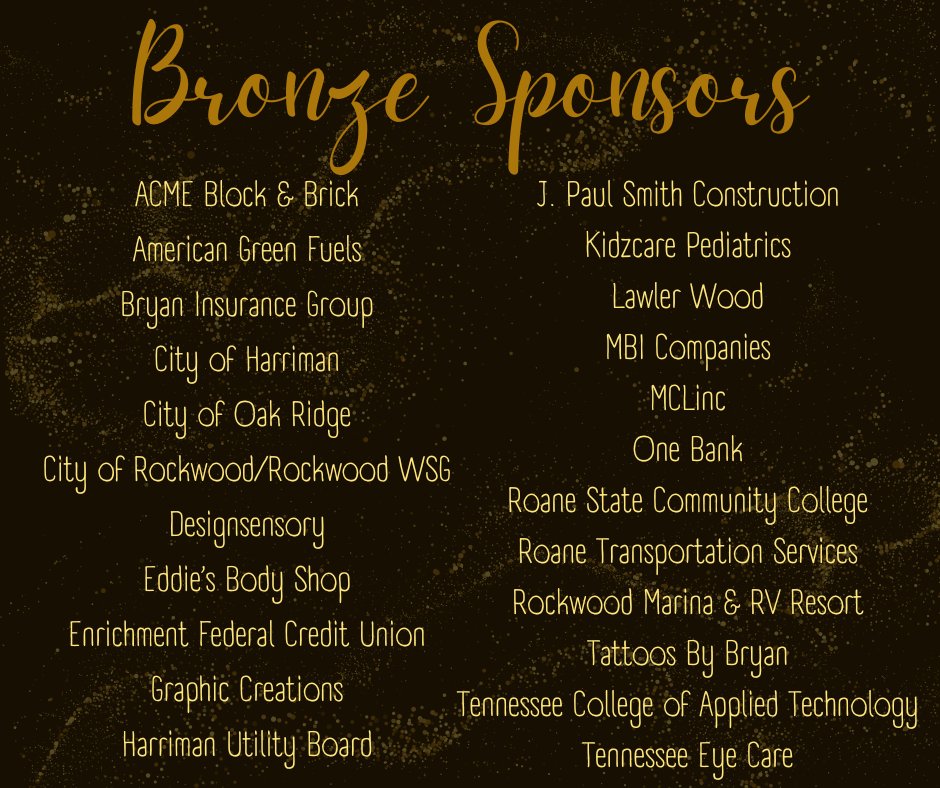 Thank you to each of our #RoaneGala2024 Bronze Sponsors! We are grateful for your support! #roanealliance