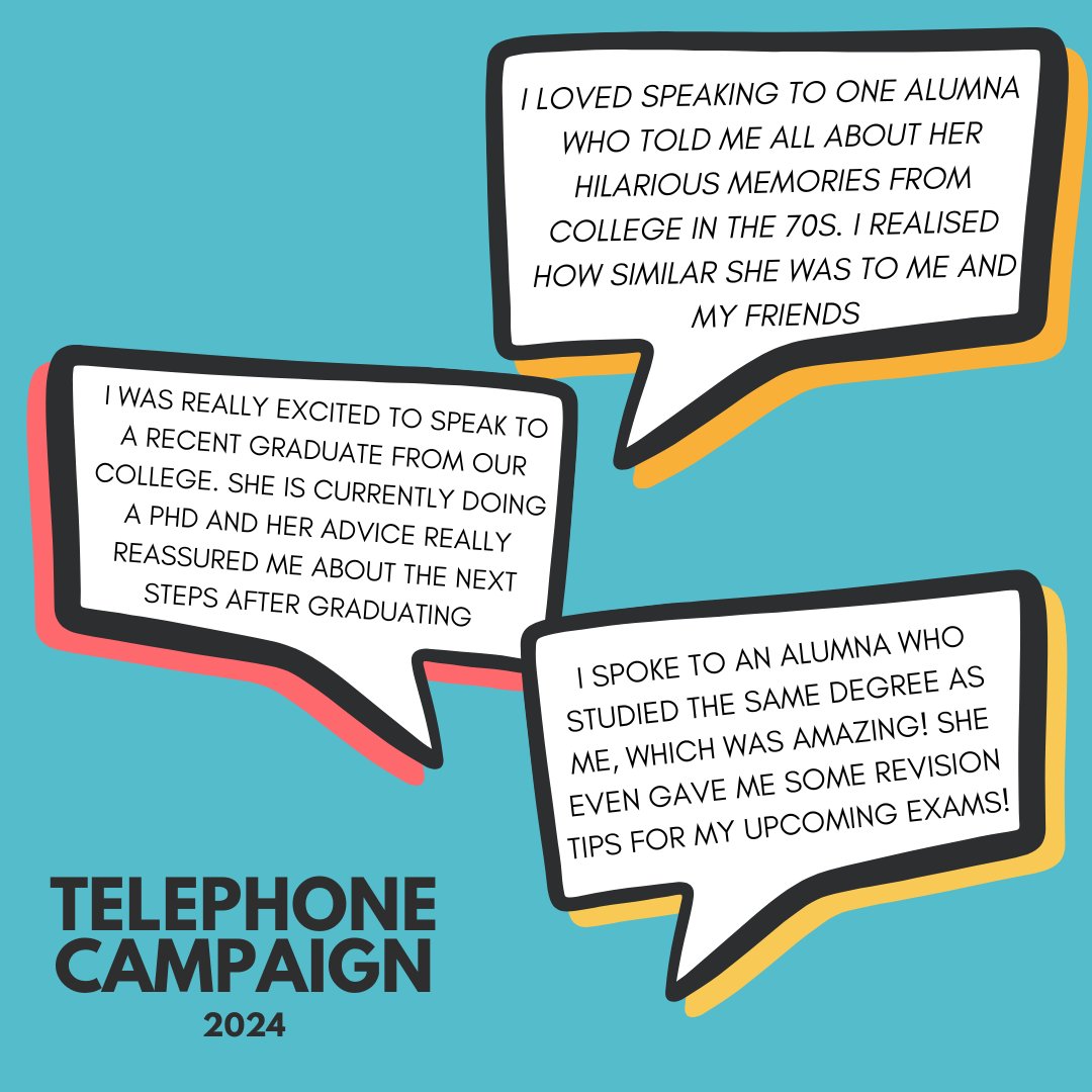 And that's a wrap on the Telephone Campaign 2024! Thank you, to everyone who has answered the phone and supported our college. Our student callers learnt so much by speaking to our alumnae, and hearing their stories. Read about their favourite moments from the campaign below!