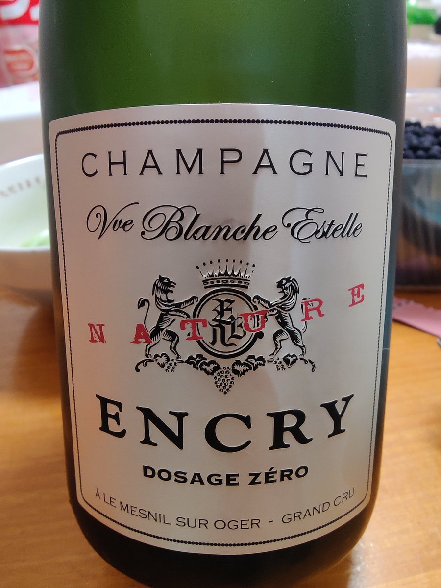 wineryooji's tweet photo. GW突入祝？は、Encry 0ドサージュ。
特売があるたびに買ってるけど、美味しいので、すぐ開けちゃうw さすが、サロンとクリュッグに挟まれた奇跡のドメーヌ。 https://t.co/TSVCzjzbq1