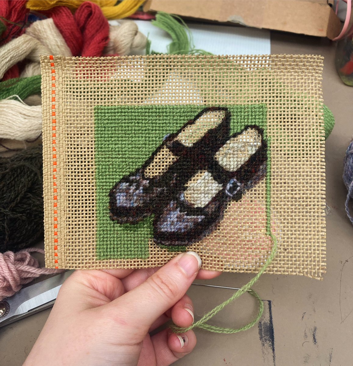 Stitching Mary Janes - chained to my girlhood 🪡🩰