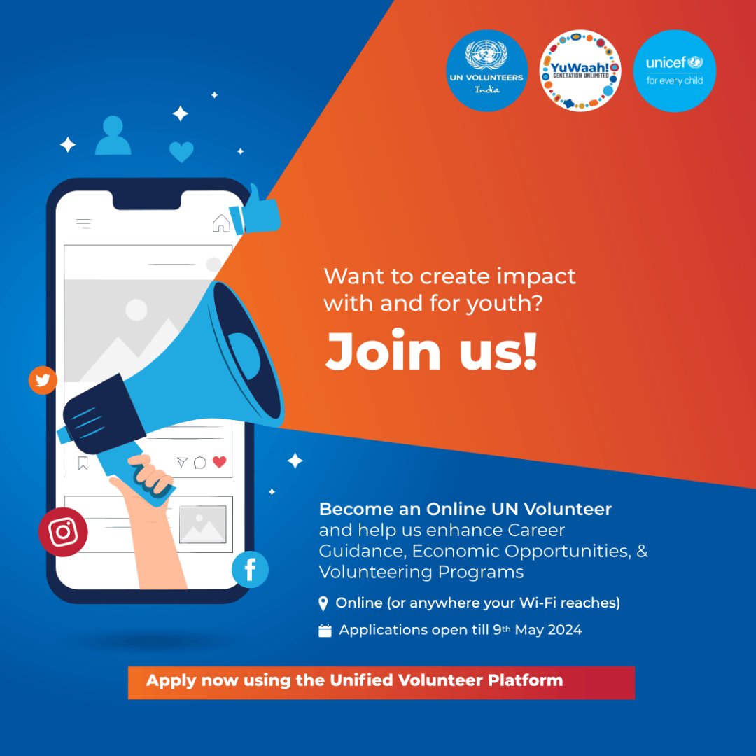 🌟 Exciting Volunteering Opportunity Alert 🌟 Are you passionate about creating #ImpactWithYouth? Contribute to meaningful projects and drive positive change through online volunteering. Apply before 9 May! 🔗app.unv.org/opportunities/…