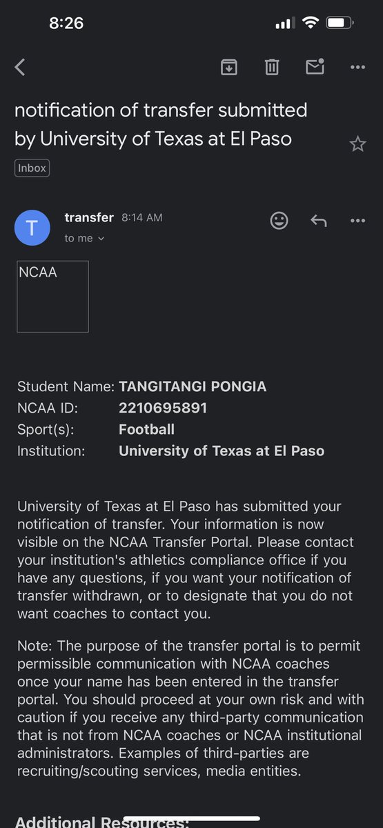 Officially in the transfer portal!