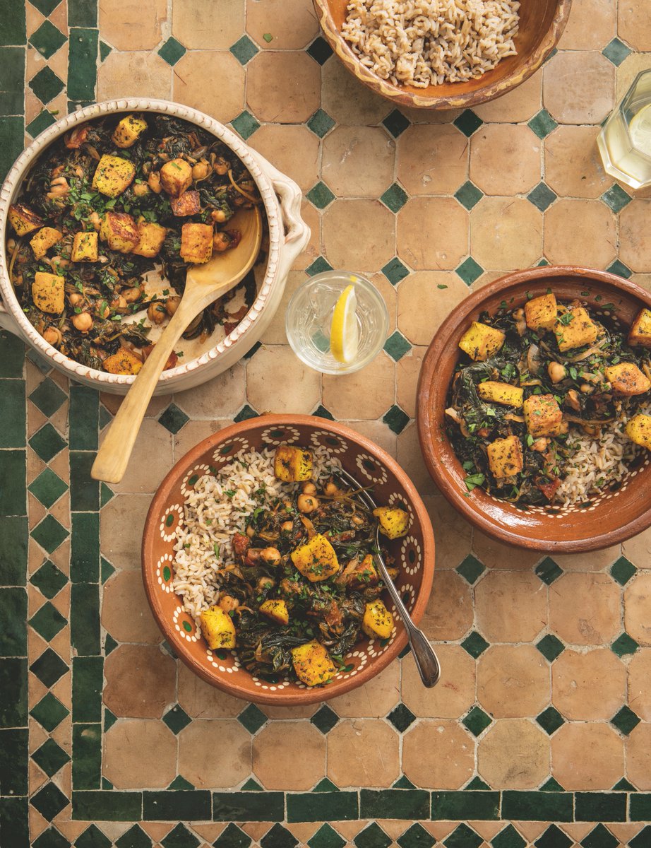 Following on from the launch of 'The Hairy Dieters' latest cookbook 'Fast & Fresh' yesterday, here's just one of the 80 delicious recipes - Spinach & Halloumi Curry. Click on this link for the recipe found on our website: bit.ly/4dh6iF8 #hairybikers #hairydieters