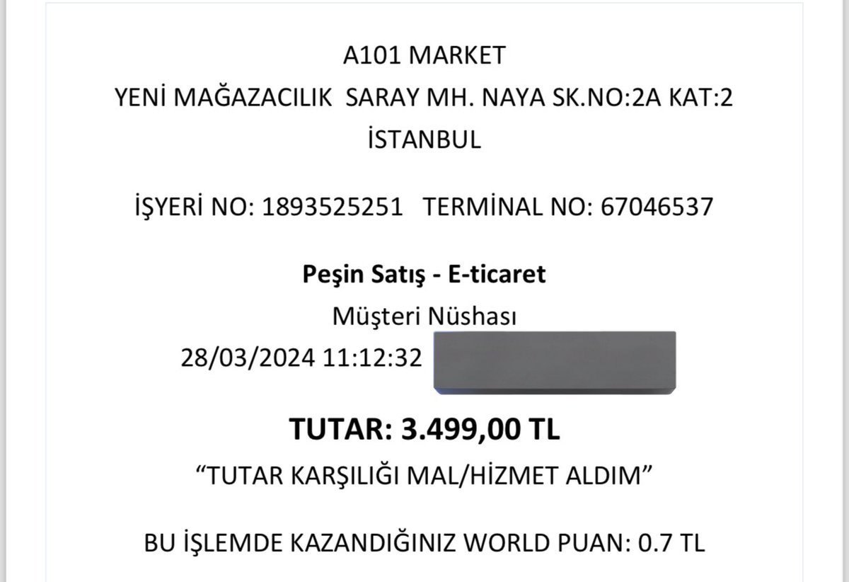 <a href="/A101iletisim/">A101İletişim</a> 28/03/2024 günü internet üzerinden, ürün kodu:26043554006 olan ürünü a101ekstra’dan aldım. Ürünün parası kesildi ancak ürün teslim edilmedi. Yaklaşık 1 ay oldu ve sürekli oyalanıyorum.Bu sorunun çözümü için cimer’e ya da tüketici hakem heyetine yazı mı yazayım?