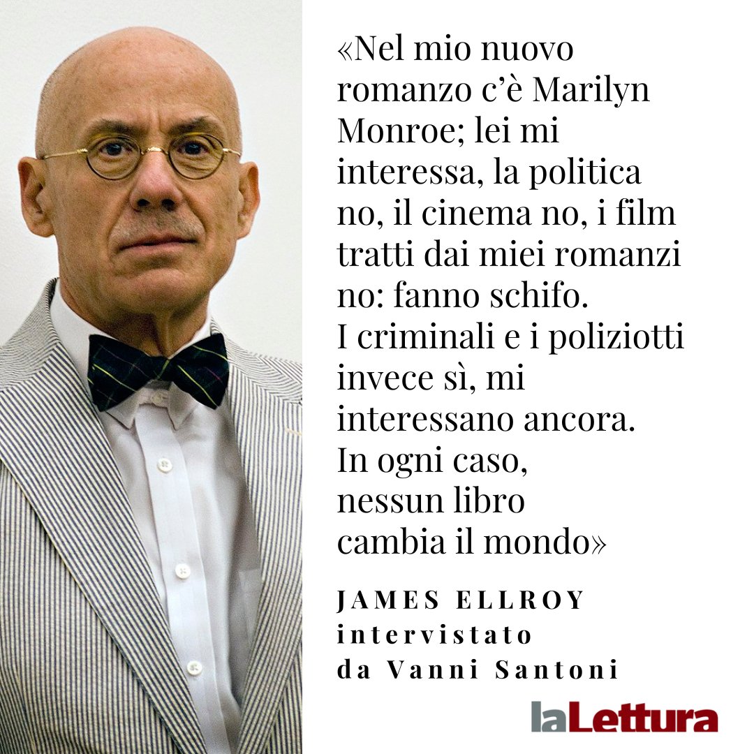 James Ellroy: «Invento anche le storie vere». L’autore americano torna con il nuovo romanzo «Gli incantatori» (@Einaudieditore). Su «la Lettura» da oggi in edicola con il @Corriere l’intervista di @vannisantoni e 8 pagine dedicate alla narrativa straniera bit.ly/44eGllL