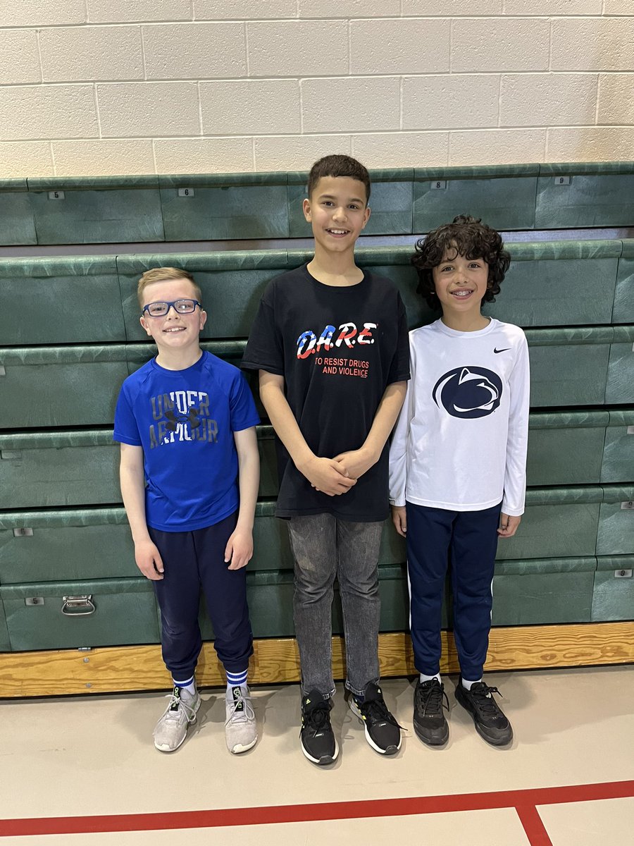 Mrs. Bickel’s 5th grade class crushed the mile on Wednesday! Cooper Stellar (6:48 - lead time in the clubhouse), Ryan Krall (8:45), & Kendiel Martinez-Arroyo (8:49) went 1-2-3. Let’s Go 💯
