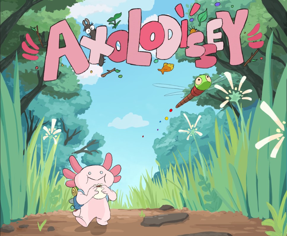 Hes just a smol boi #axolodyssey #axolotl #2danimation #animation