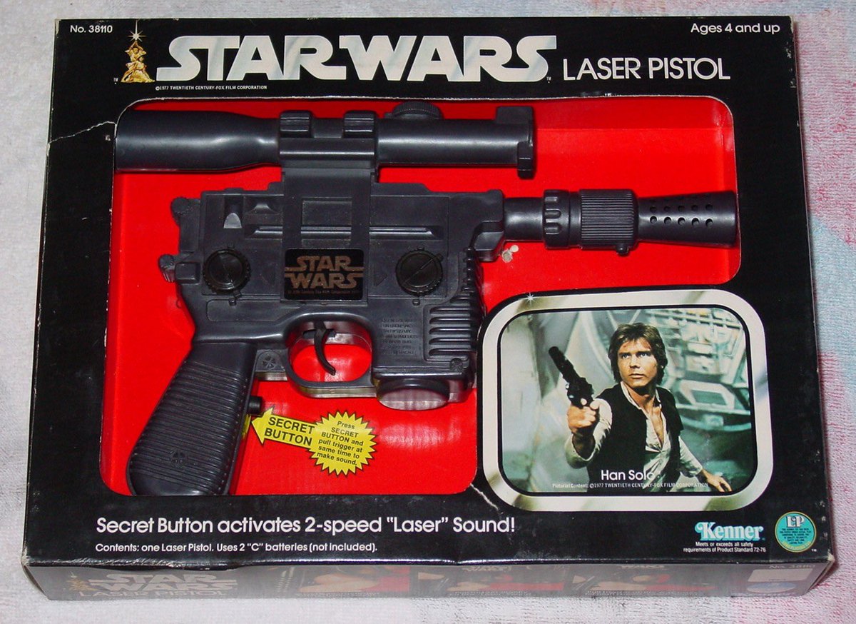 Check out Han Solo’s laser pistol released in 1978. What was your favorite Star Wars laser blaster toy?

#kenner #starwars #hansolo #laser #blaster #pistol #actionfigures