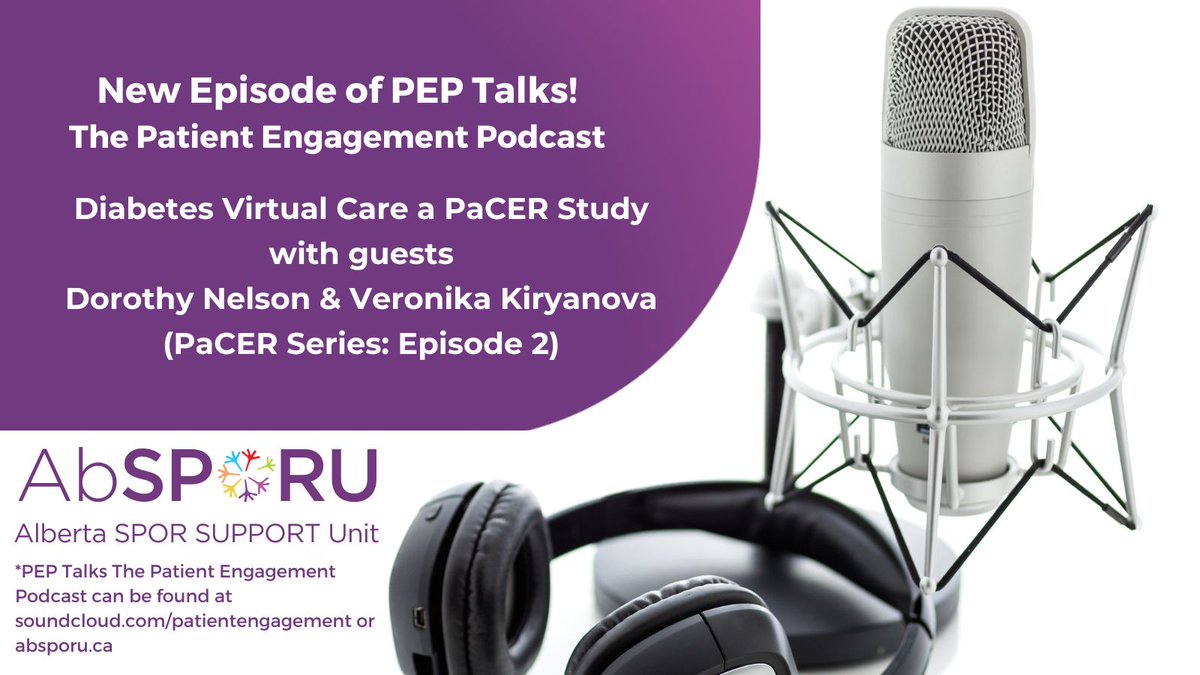 New Episode Alert! Join us as we discuss insights from a patient-led study on diabetes virtual care in Alberta with PaCER graduates Dorothy Nelson and Veronika Kiryanova. #PEPTalks #Healthcare #Diabetes on.soundcloud.com/d82SATWj6HRhBe…. .