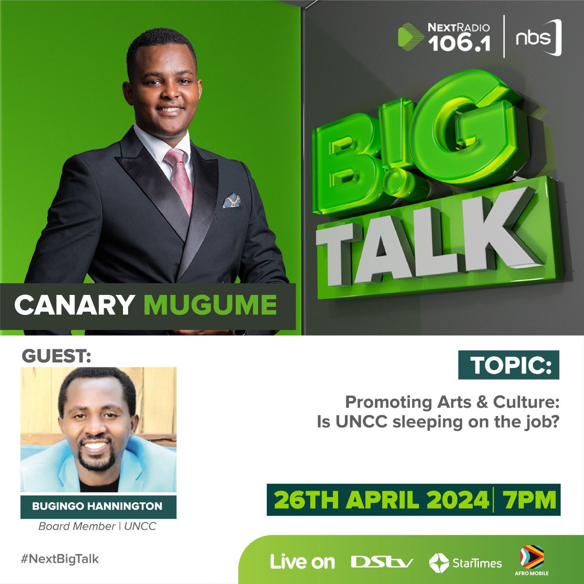 I will be joining @CanaryMugume this evening on @nextradio_ug to Discuss Arts & Culture! Tune in at exactly 7pm tonight and we empower each other's brains 🧠