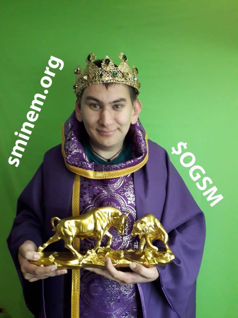 I decide about ze fate of bulls and bears. I am ze boy who saved #cryptocurrency. I am your king. Join my stream. twitter.com/thesminemverse…