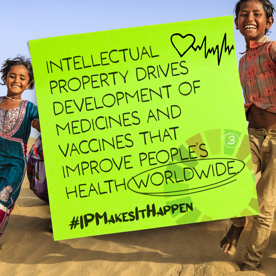 Intellectual Property boosts our industry’s ability to innovate. It enables us to develop medicines and vaccines so that people can live longer, healthier, and more productive lives. #IPMakesItHappen #SDGs #HealthforAll #WorldIPDay ifpma.info/3Q43yB3