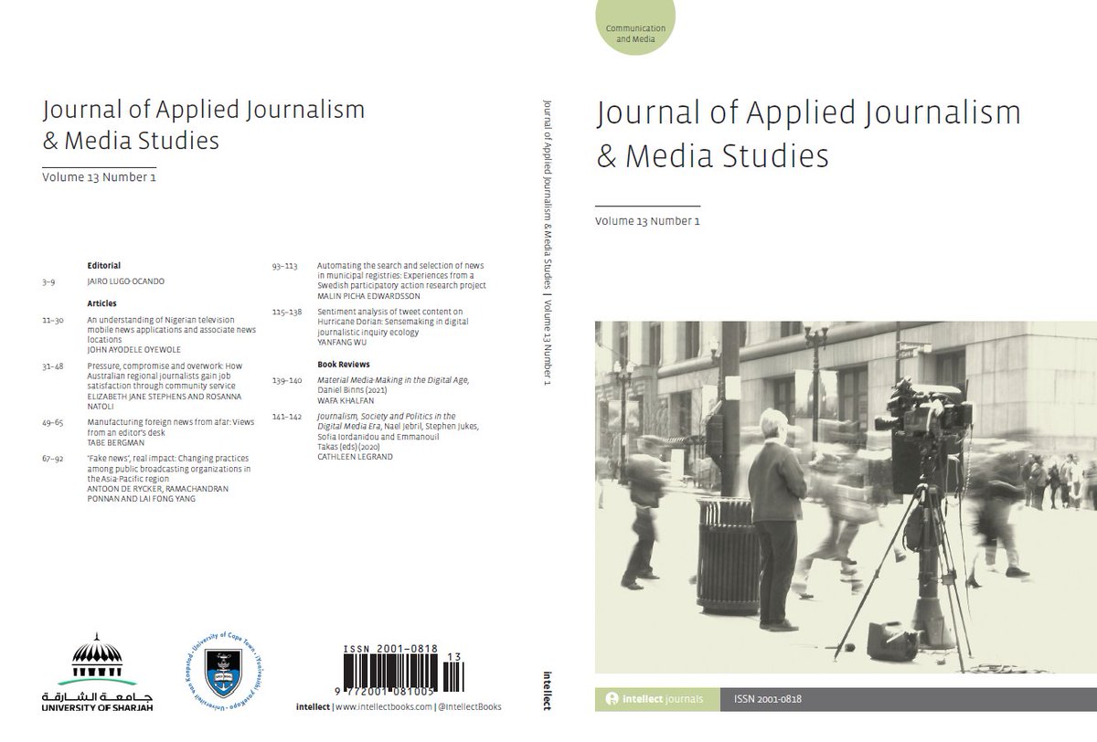 Journal of Applied Journalism & Media Studies 13.1 is out now! Including ‘Manufacturing foreign news from afar: Views from an editor’s desk’ by Tabe Bergman @LoCoMeNetwork @meccsapolicy intellectdiscover.com/content/journa…