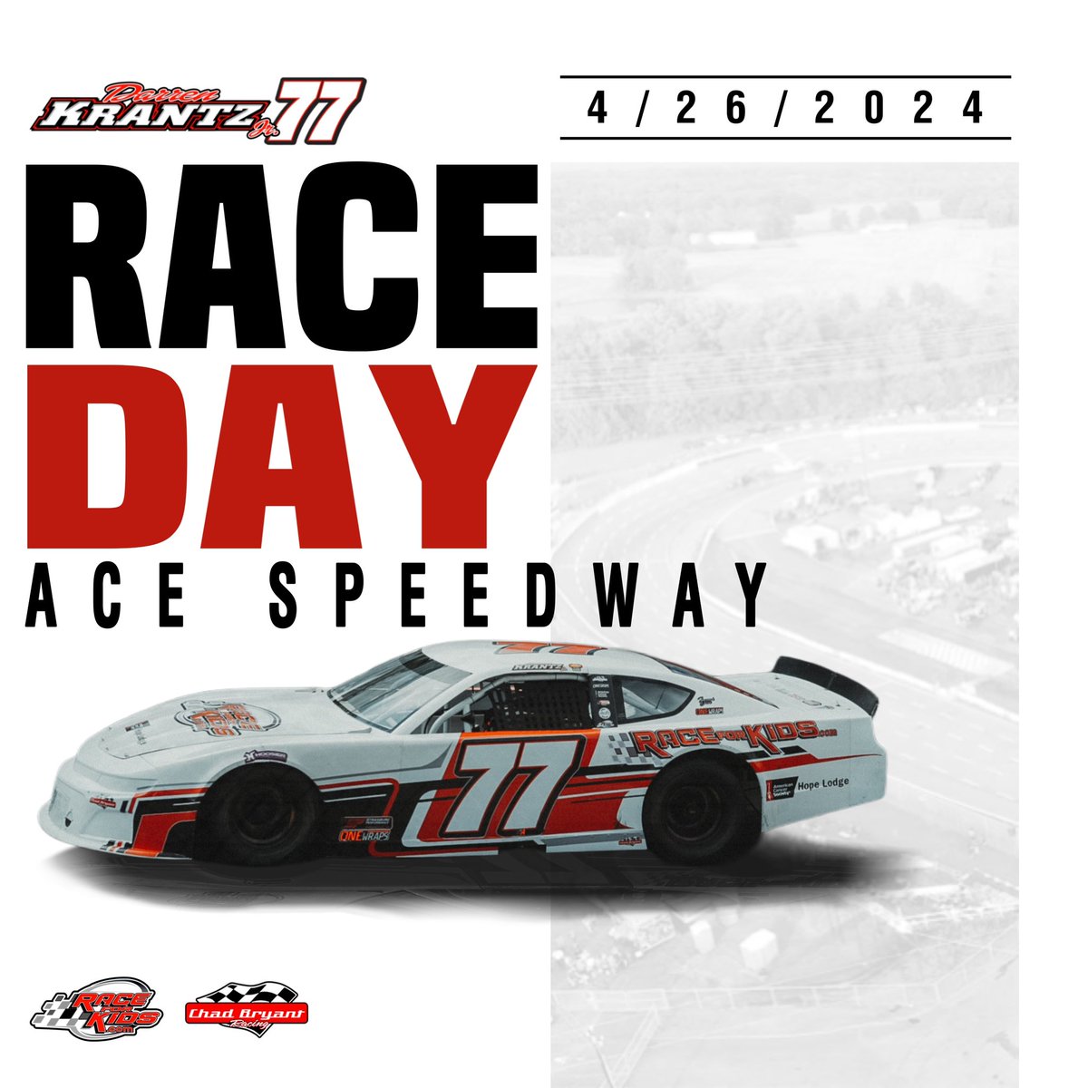 It’s race day! Running in the late model stock division at Ace Speedway for 75 laps! Racing starts at 7PM.