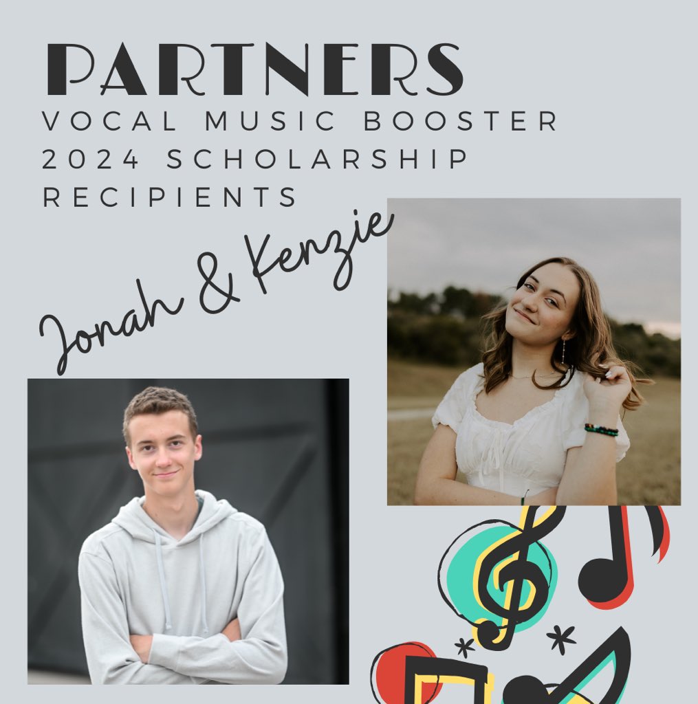 Elkhorn High (EHS) Vocal Music (@ehsings) on Twitter photo Congratulations to our pARTners booster scholarship recipients! Thank you <a href="/PartnersEhs/">EHS pARTners</a> and <a href="/FoundationEPS/">ElkhornPSFoundation</a> for supporting our musicians in their future plans/endeavors! Thank you Jonah & Kenzie for your contributions to our music program! ♥️🎵♥️ Congratulations to our pARTners booster scholarship recipients! Thank you <a href="/PartnersEhs/">EHS pARTners</a> and <a href="/FoundationEPS/">ElkhornPSFoundation</a> for supporting our musicians in their future plans/endeavors! Thank you Jonah & Kenzie for your contributions to our music program! ♥️🎵♥️
