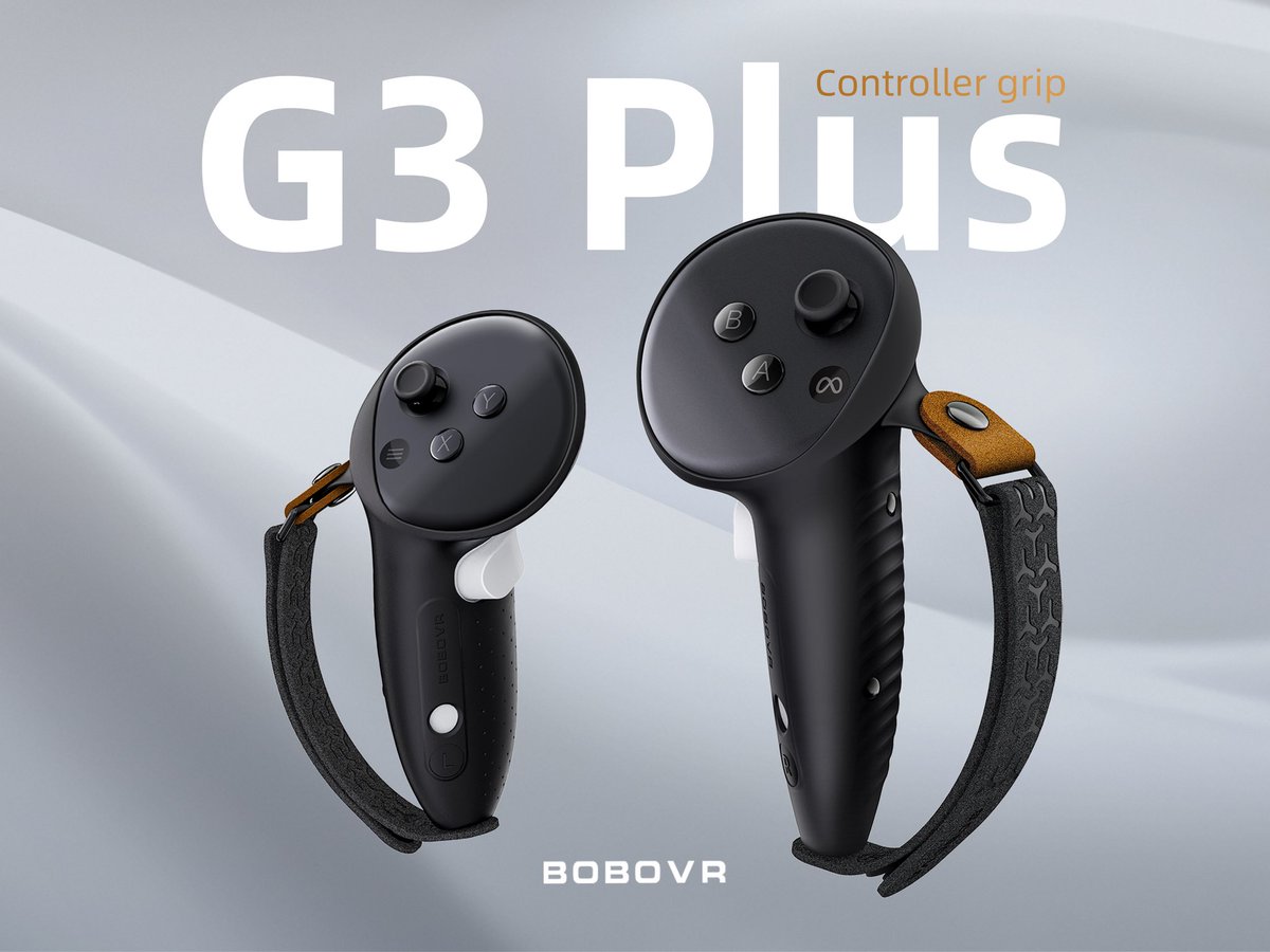BOBOVR G3 Plus Controller Grips ✅Extended silicone grip ✅Replaceable ultra-fine fiber strap ✅Professional sweat channel ✅Signal position unobstructed Loyal Repeat Customers -🔟% Early Bird Discount Code -🔟% TRXE9X44N4JC Until May 10th Buy now：bobovr.com/products/g3plus