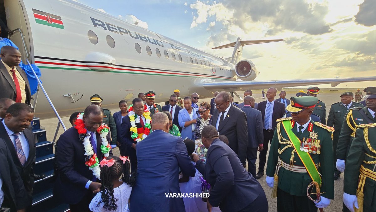 President William Ruto has arrived at the JMN International airport for the official opening of the 64th Edition of the ZITF