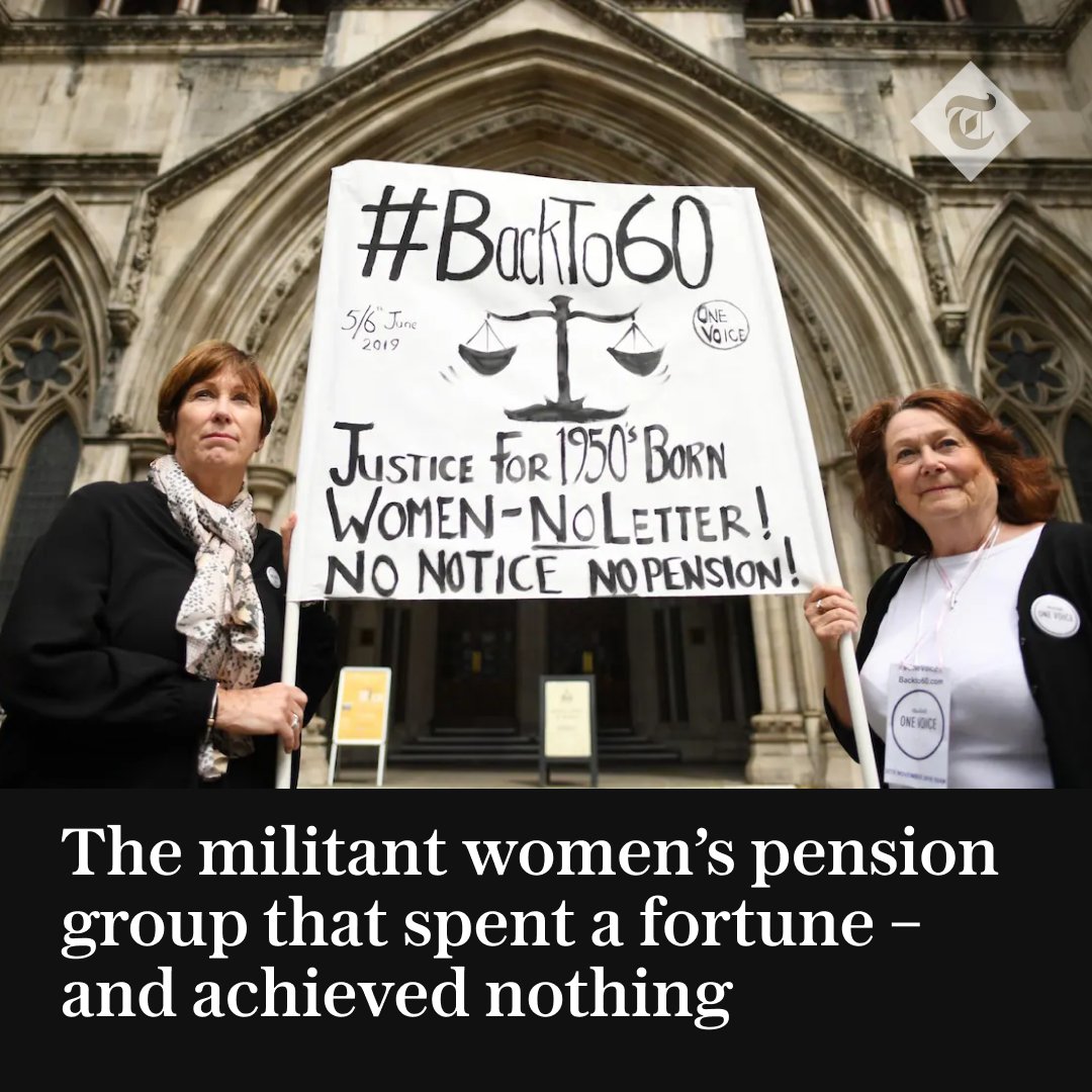 ♀️Waspi splinter group ‘Backto60’ is still empty-handed after nearly a decade of fighting

Read for more ⬇️
telegraph.co.uk/money/pensions…